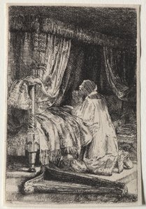 David in gebed door Rembrandt van Rijn