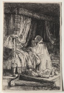 David in gebed, 1652 door Rembrandt van Rijn