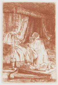 David in gebed door Rembrandt van Rijn