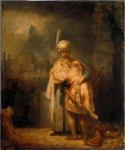 David neemt afscheid van Jonathan door Rembrandt van Rijn