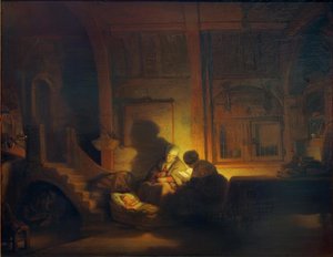De Heilige Familie door Rembrandt van Rijn