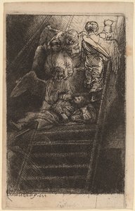 Jacobs Ladder door Rembrandt van Rijn