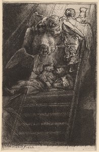 Jacobs Ladder door Rembrandt van Rijn