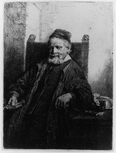 Jan Lutma, goudsmid, 1656 door Rembrandt van Rijn
