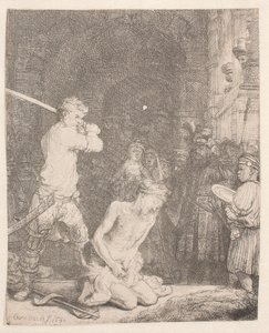 Johannes Døberen wordt onthoofd door Rembrandt van Rijn