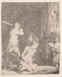 Johannes Døberen wordt onthoofd door Rembrandt van Rijn