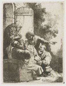 Jozefs jas gebracht naar Jakob door Rembrandt van Rijn