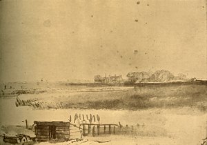 Landschapstekening, ca. 1630-16160, 1908 door Rembrandt van Rijn