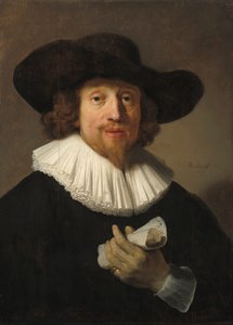 Man met muziekblad, 1633 door Rembrandt van Rijn