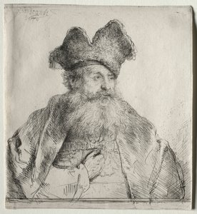 Oude man met een gedeelde bontmuts, 1640