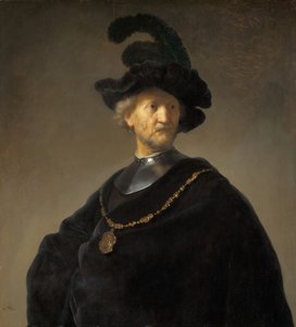 Oude man met een gouden ketting, 1631 door Rembrandt van Rijn