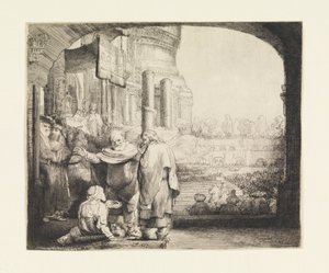 Petrus en Johannes Genezen de Kreupele bij de Poort van de Tempel