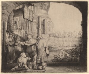 Petrus en Johannes genezen de kreupele bij de tempelpoort