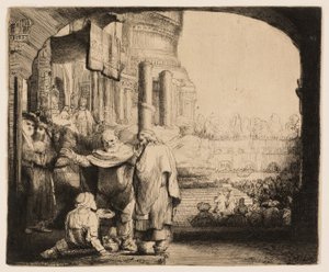 Petrus en Johannes genezen de kreupele bij de tempelpoort