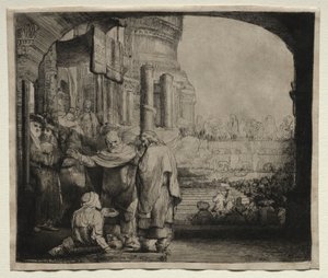 Petrus en Johannes genezen de kreupele bij de poort van de tempel, 1659