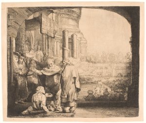 Petrus en Johannes genezen de kreupele bij de tempelpoort