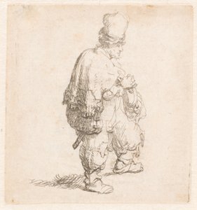 Poolse man met gekruiste armen door Rembrandt van Rijn