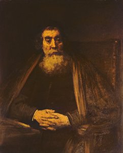 Portret van een oude man door Rembrandt van Rijn