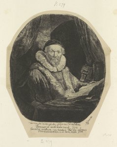 Portret van de Remonstrantse predikant Jan Wtenbogaert Recueil de quatre-vingt-cinq estampes originales