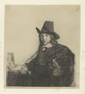 Portret van de schilder Jan Asselijn door Rembrandt van Rijn