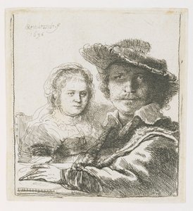 Rembrandt en zijn vrouw Saskia