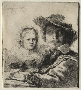 Rembrandt en zijn vrouw Saskia, 1636