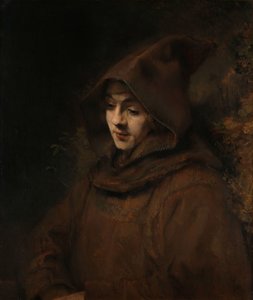 Rembrandts Zoon Titus in een Monnikspij (detail)