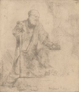 Sint Petrus in Boetedoening, 1645 door Rembrandt van Rijn