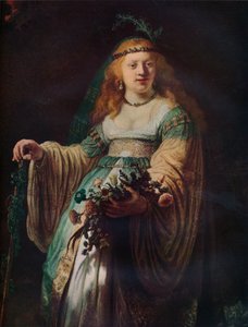 Saskia van Uylenburgh in Arcadisch kostuum, 1635