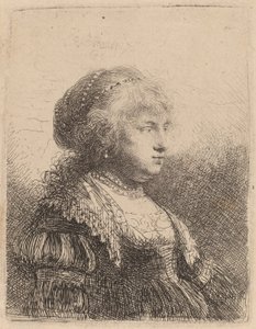 Saskia met Parels in Haar Haar, 1634