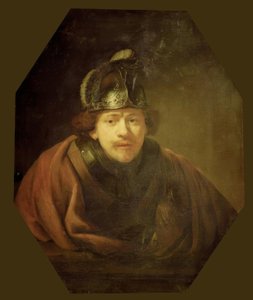 Zelfportret als Strijder door Rembrandt van Rijn