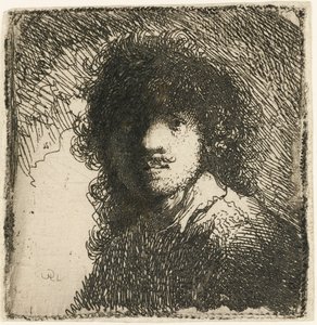Zelfportret zonder hoed: buste, ca. 1629