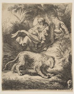 St. Hiëronymus lezend door Rembrandt van Rijn