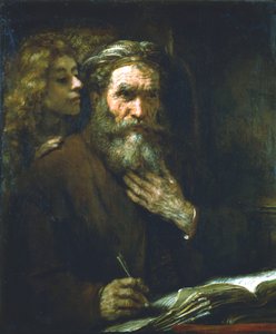 Sint Mattheüs de Evangelist, 1661 door Rembrandt van Rijn