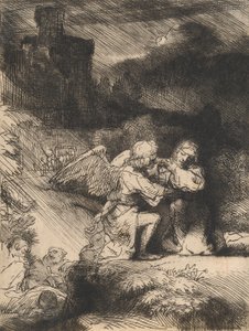 De Agonie in de tuin, ca. 1657 (ets en droge naald)