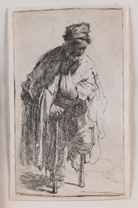 De bedelaar met een houten been door Rembrandt van Rijn