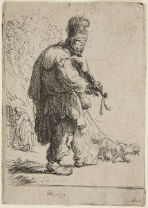 De blinde violist door Rembrandt van Rijn