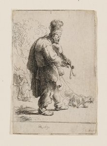 De blinde violist door Rembrandt van Rijn