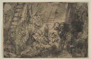 De Besnijdenis in de Stal, 1654 door Rembrandt van Rijn