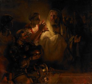 De verloochening van Sint Petrus, 1660 door Rembrandt van Rijn