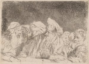 De Farizeeën Debatteren (fragment uit de Honderd Guilder Print)
