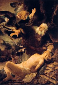 Het offer van Isaac door Rembrandt van Rijn