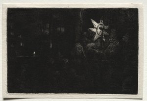De Ster der Koningen: Een nachtelijk stuk door Rembrandt van Rijn