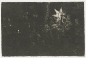 De Ster van de Koningen: een nachtstuk door Rembrandt van Rijn