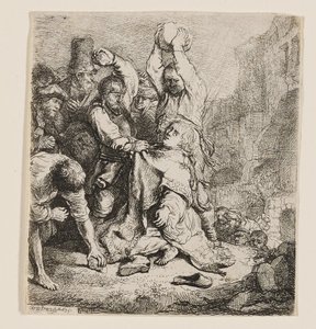 De steniging van de heilige Stefanus door Rembrandt van Rijn