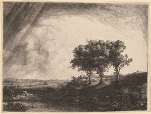 De Drie Bomen door Rembrandt van Rijn
