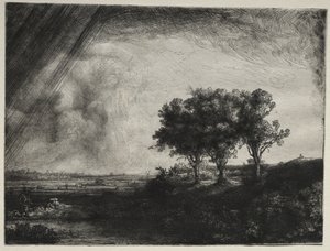 De Drie Bomen door Rembrandt van Rijn