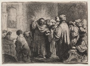 Het belastinggeld, c. 1635 door Rembrandt van Rijn