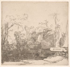 Het boothuis door Rembrandt van Rijn