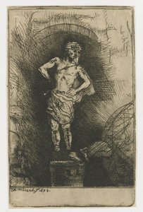 Het beeld gezien door Nebukadnezar door Rembrandt van Rijn